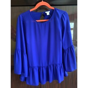 J. Crew Bell Sleeve Peplum Top - NWT
